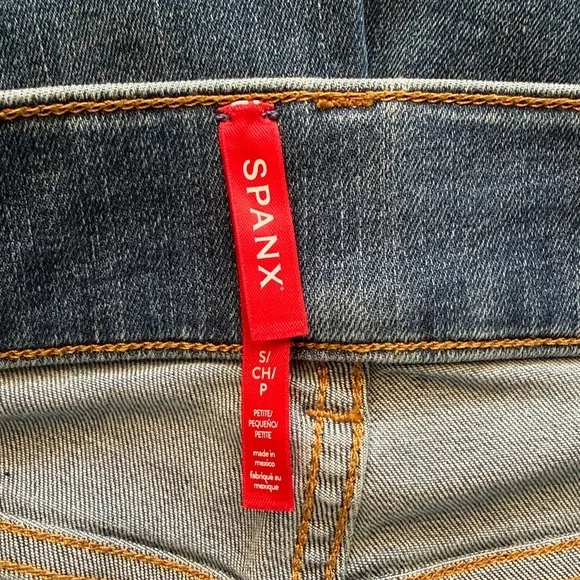 SPANX Seamed Front Wide Leg Jean Vintage Indigo size small petite - Picture 3 of 9